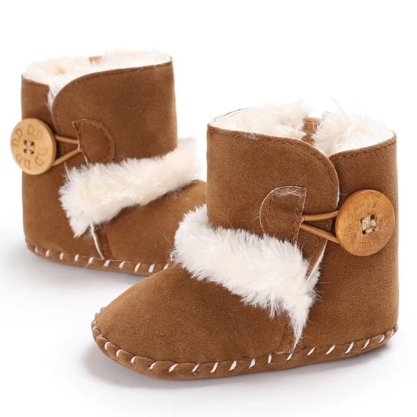 Brown Fur Long Booties