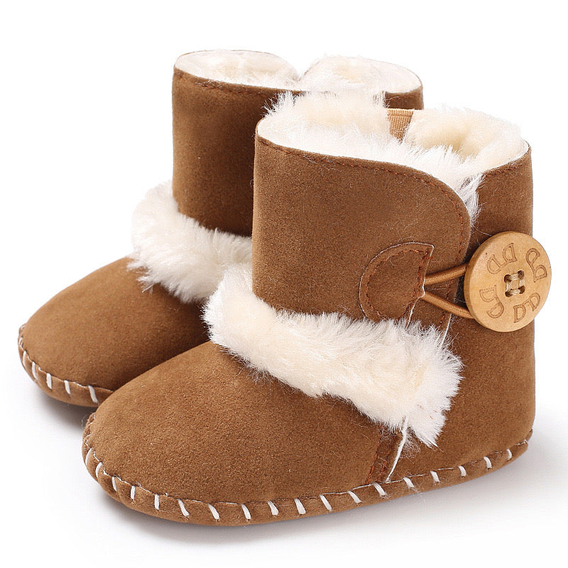 Brown Fur Long Booties