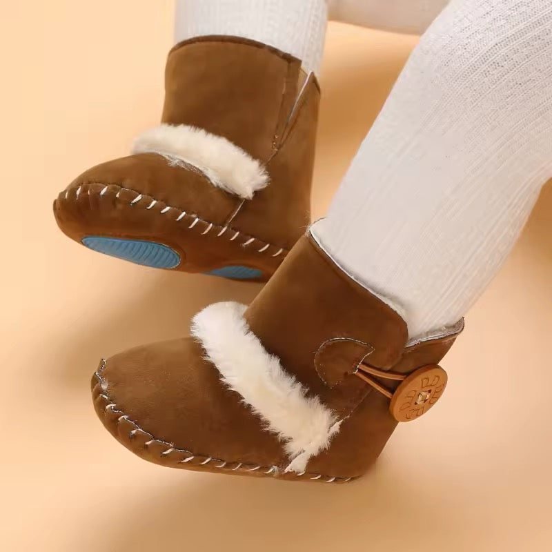 Brown Fur Long Booties