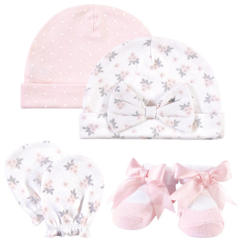Hudson Caps, Booties & Mittens Set