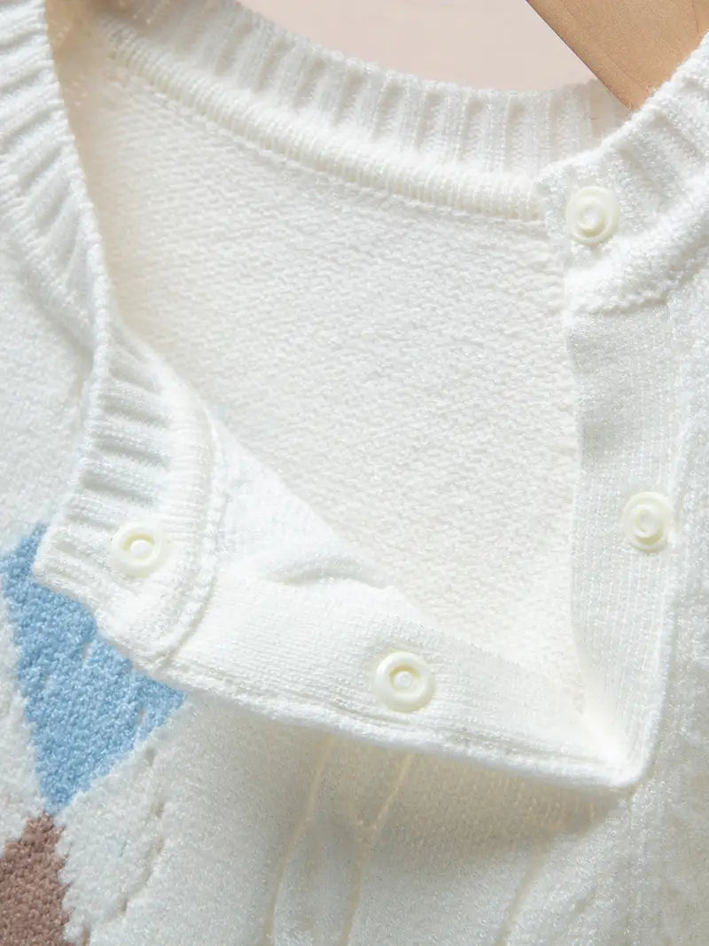Knit Sweater Romper & Cap