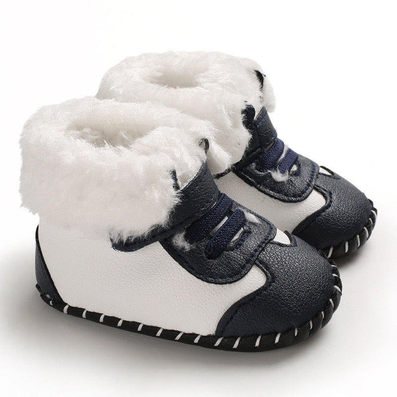 Leather Fur Long Boots