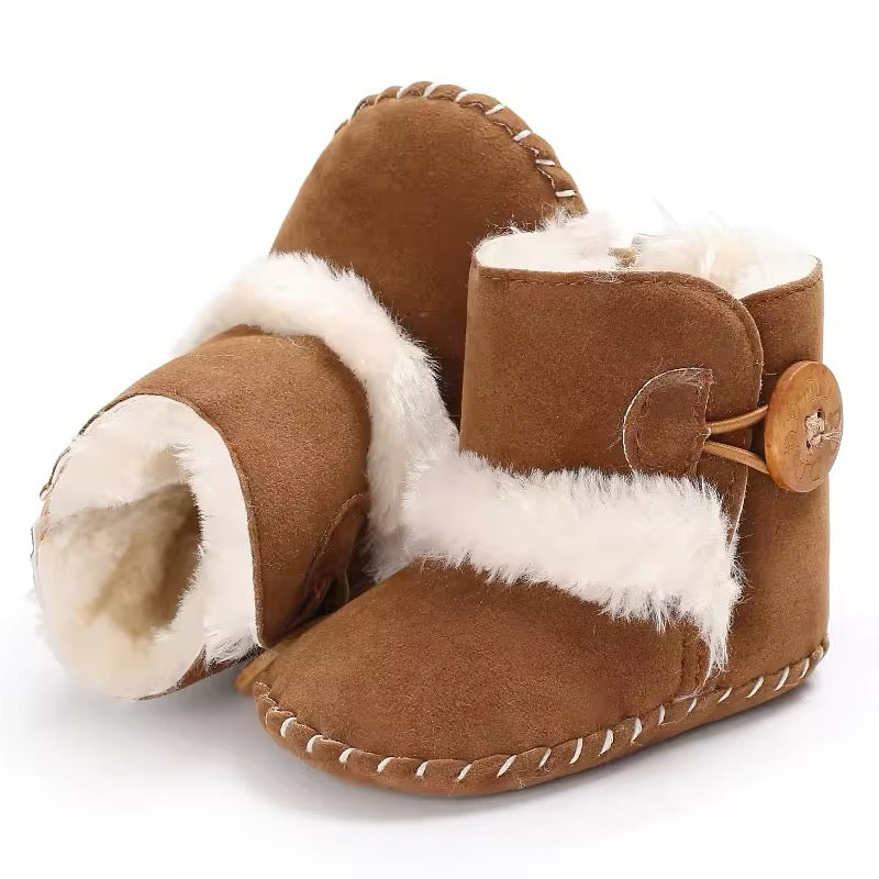 Brown Fur Long Booties