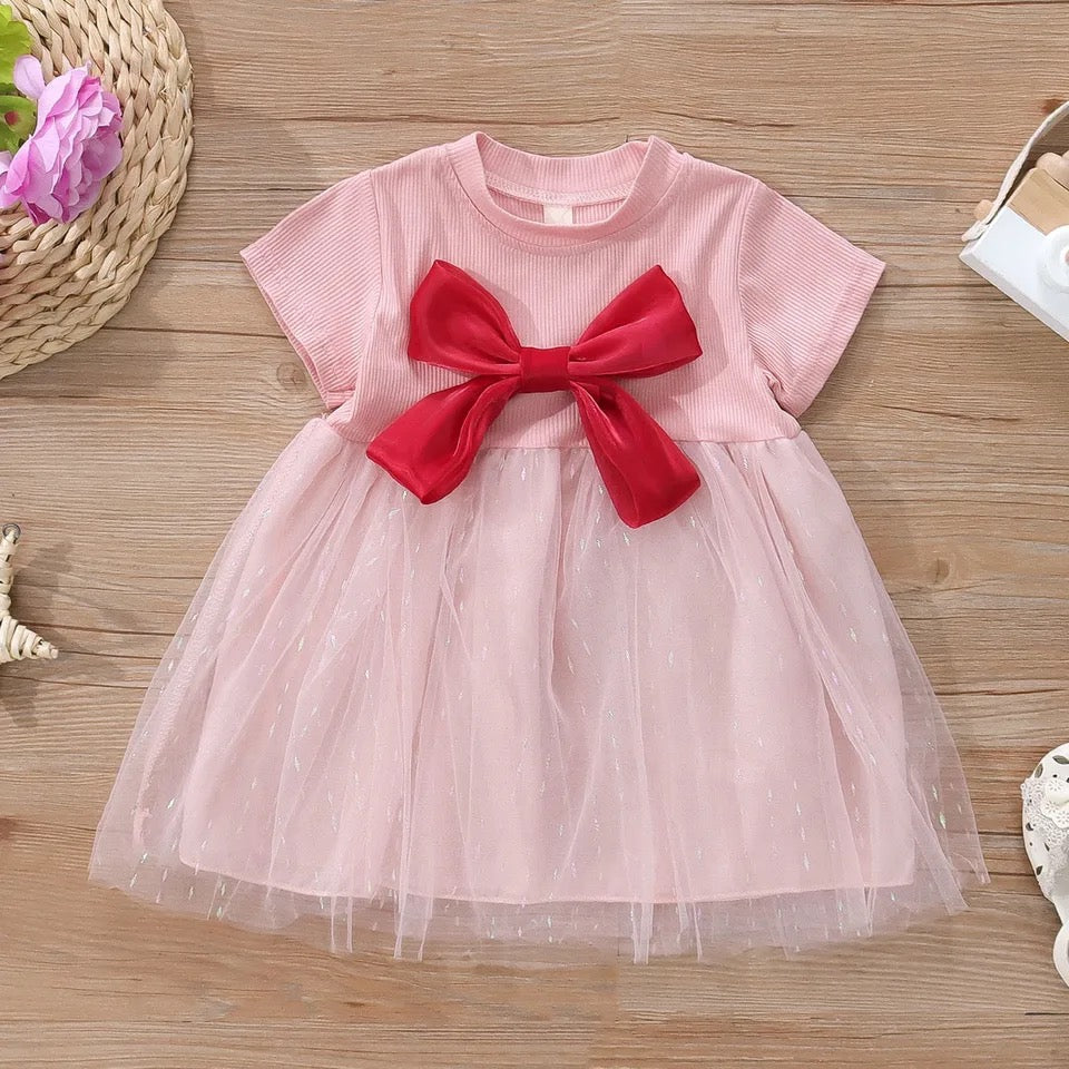 Pink & Maroon Frock