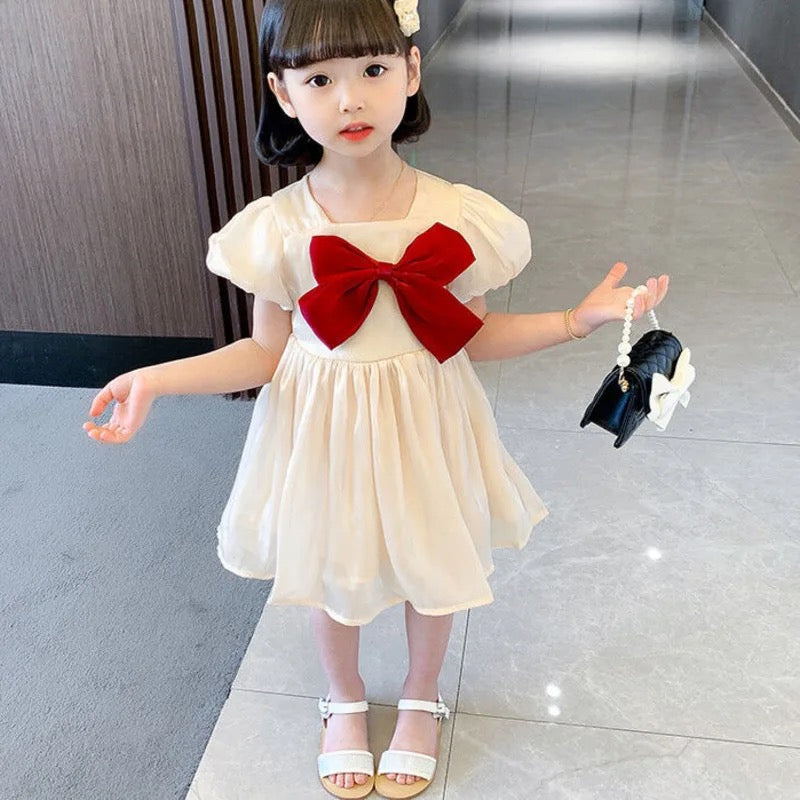 Korean Off White Frock