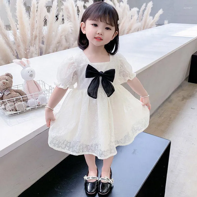 White Embroidered Net Frock