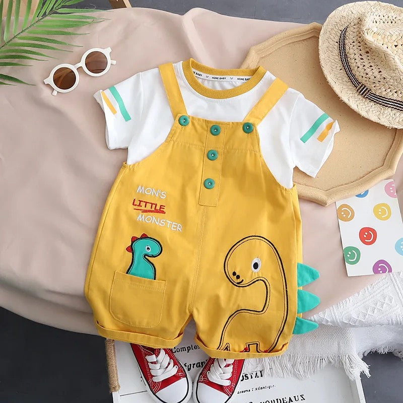 Dino Dungaree 2 Piece Set
