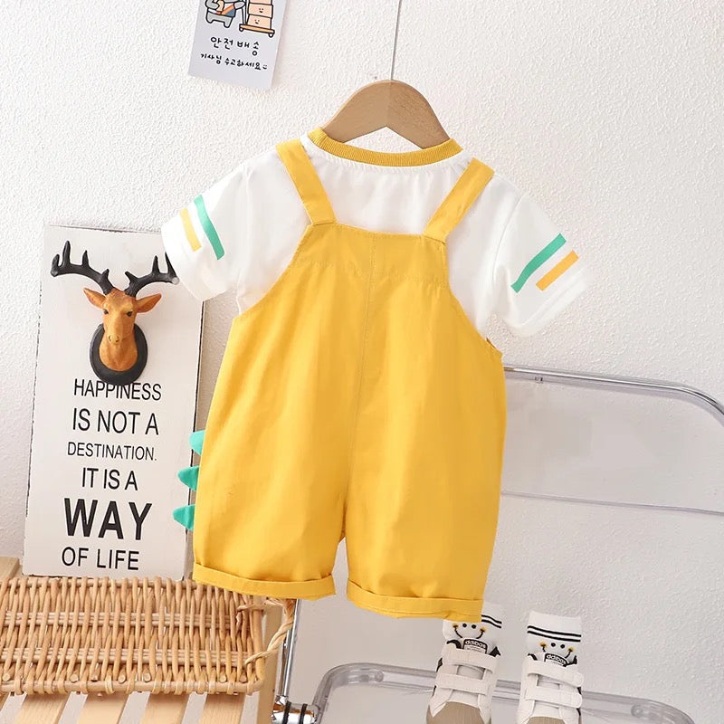 Dino Dungaree 2 Piece Set