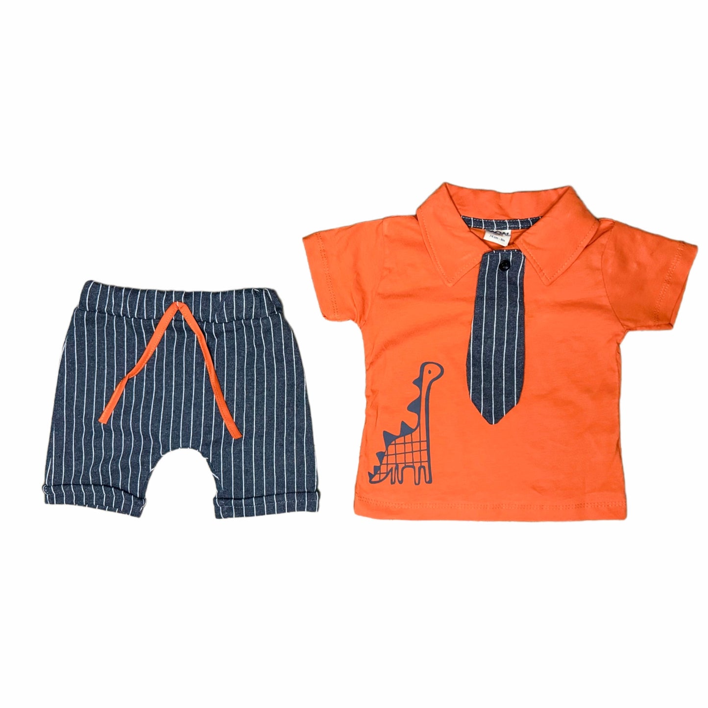 Dino-Tie Shirt & Short Set
