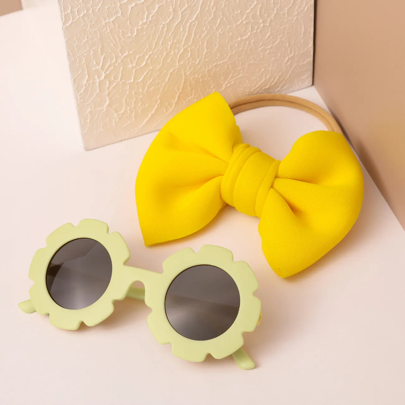 Toddler Bow Decor Headband & Sunglasses Set