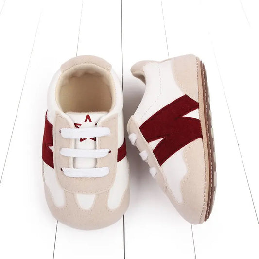 Beige & Maroon Shoes