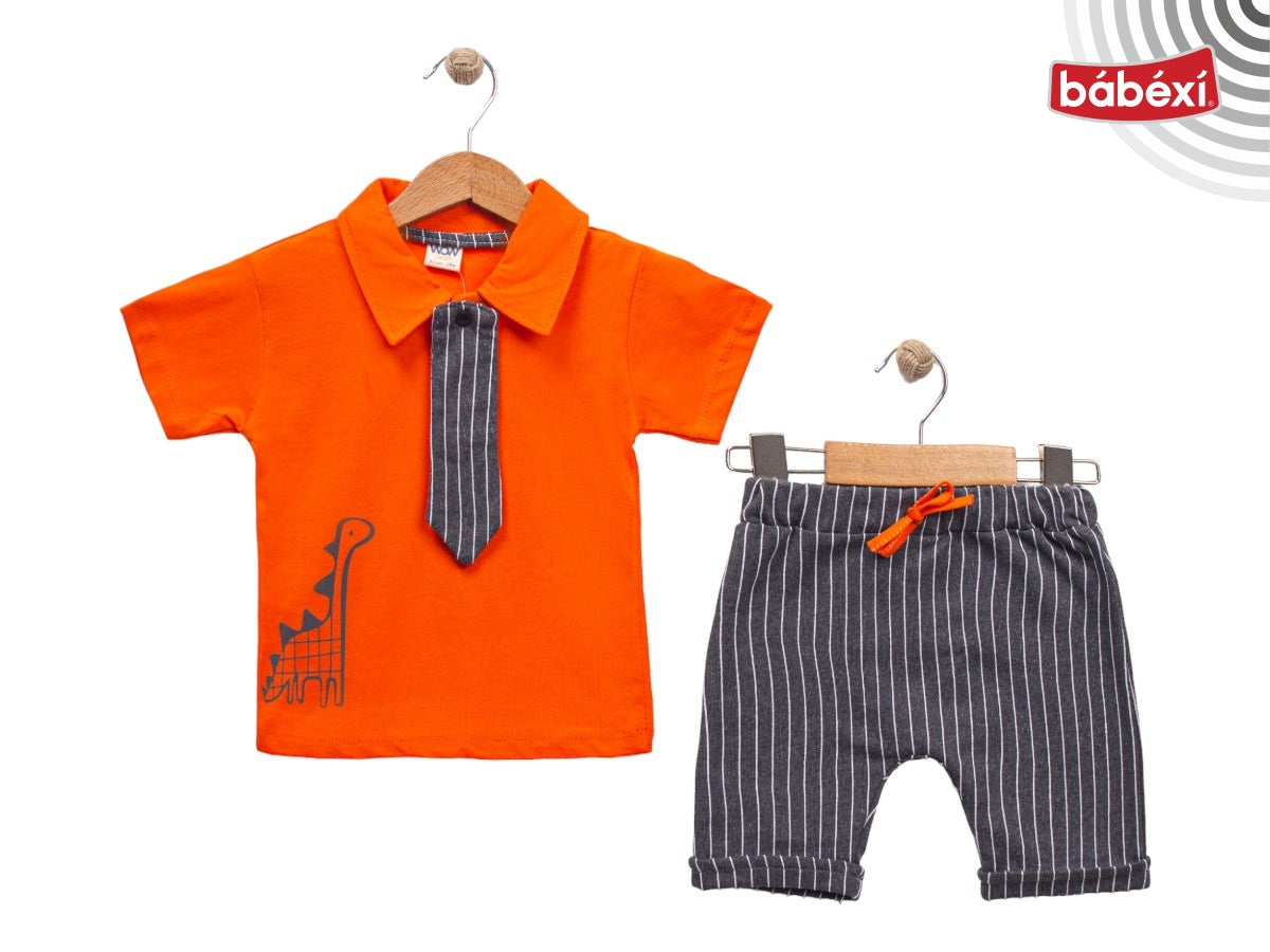 Dino-Tie Shirt & Short Set